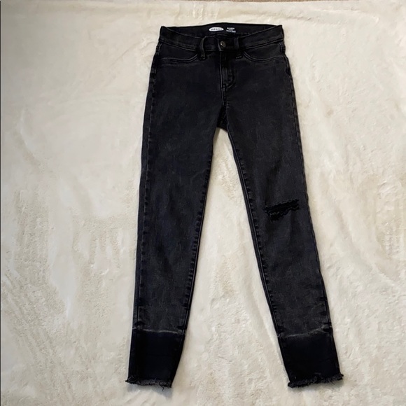 GIRLS Size 10 BLACK OLD NAVY Ballerina Jeans - Picture 1 of 8